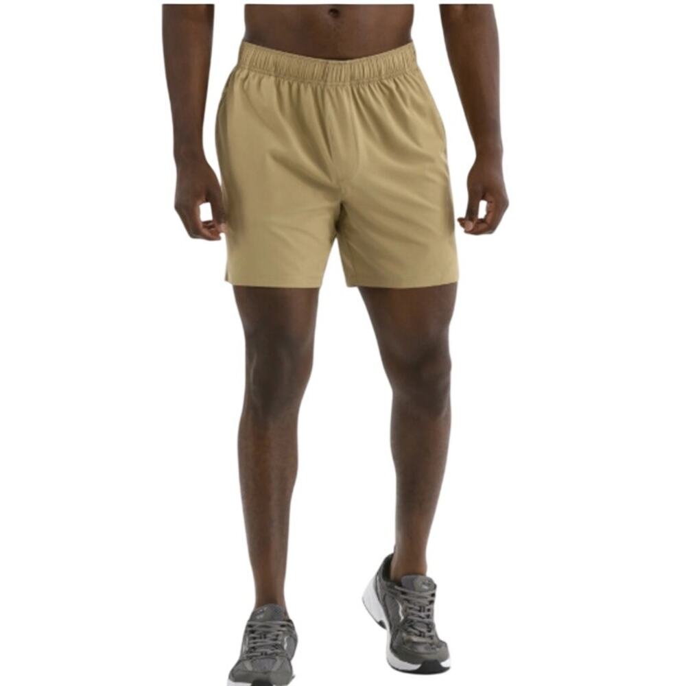 Athletic Works Woven 8" Running Shorts, Tan Sesame, Big Men's Size 5XL, NWT